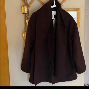 H&M Women's Dark Purple Pea Coat